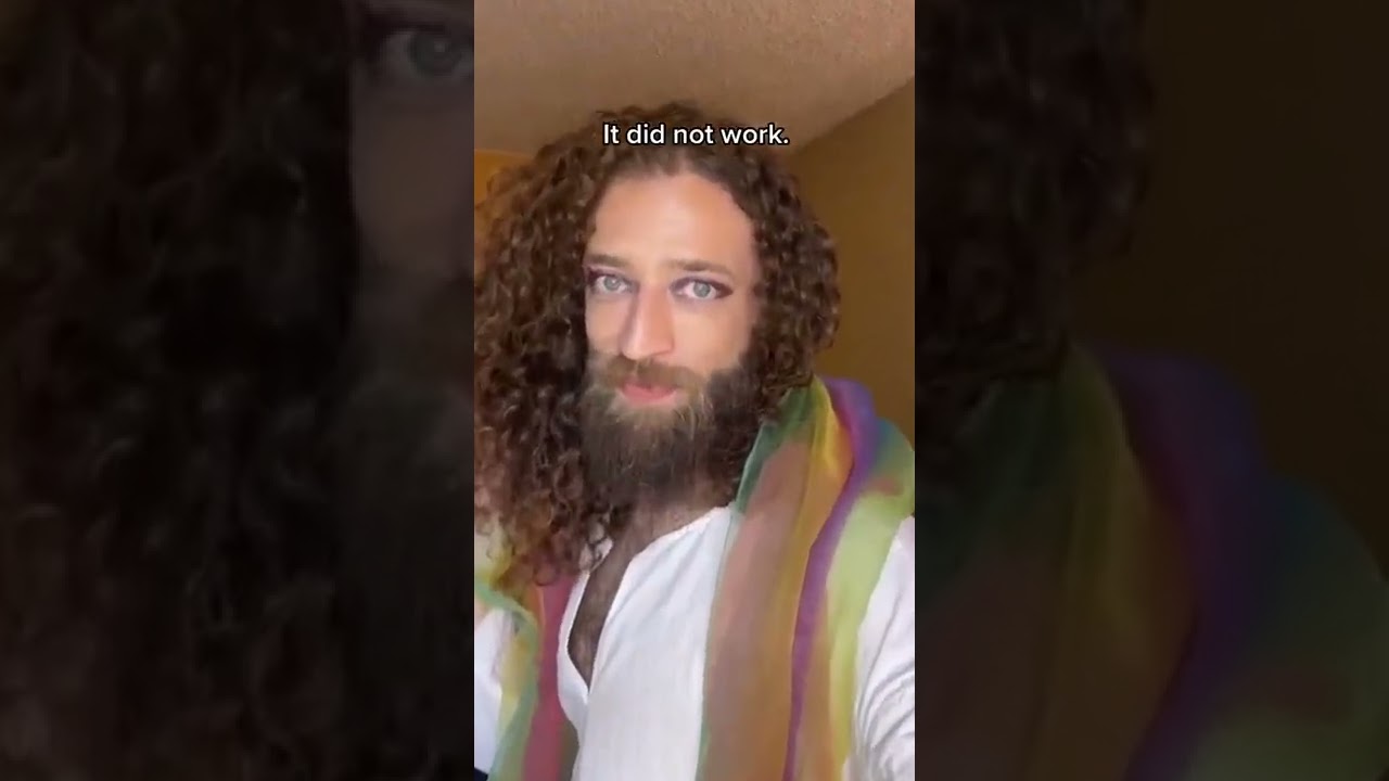 Forced to Pray Away the Gay ahha | TikTok trend Gay Jesus style #shorts