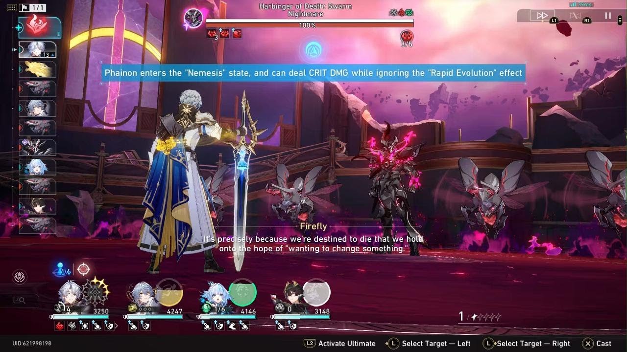Honkai: Star Rail - Harbinger of Death: Swarm Nightmare boss fight