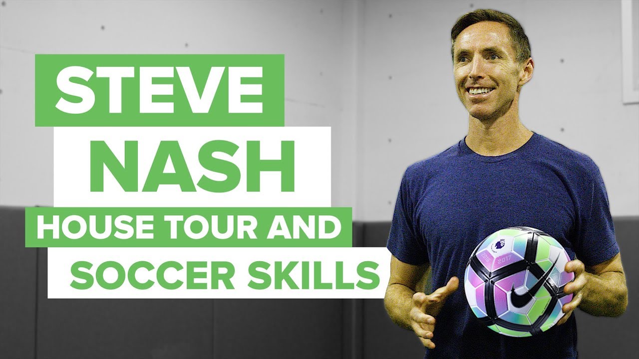 NBA All-Star with crazy soccer skills | Steve Nash house tour and boot collection
