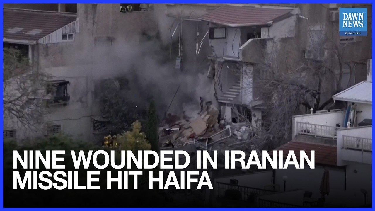 Israeli Medics Report Nine Wounded After Iranian Missile Strike on Haifa Residential Area | Dawn