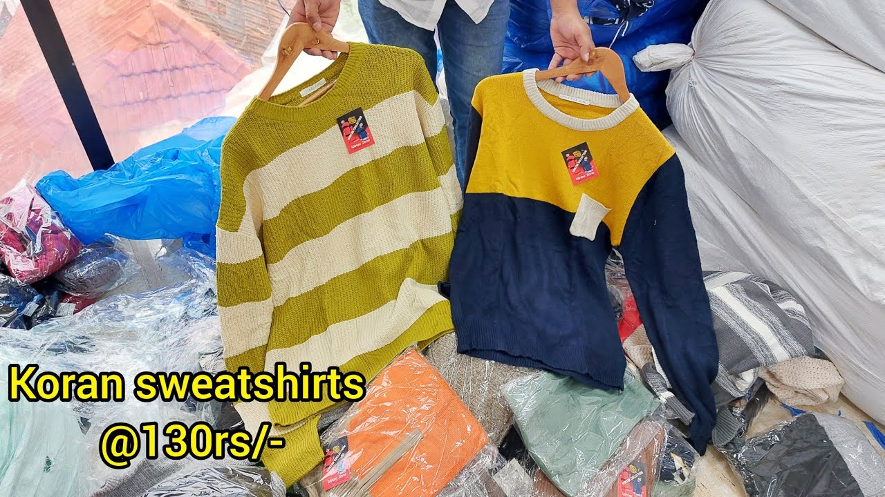 Bangalore wholesale mens Koran sweatshirt @130| ladies & kids surplus tshirt @65rs