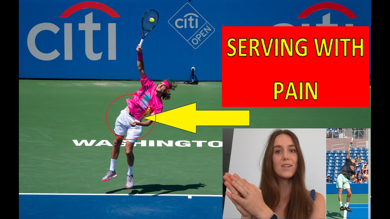 Stefanos Tsitsipas Low Back Pain & Serve Analysis | Sports Physio Explains