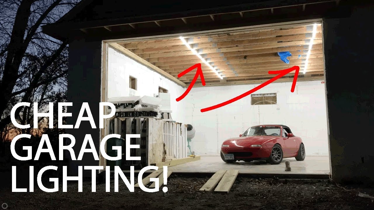 Budget LED Garage Lighting Install Video Barrina T5 Quick Cheap