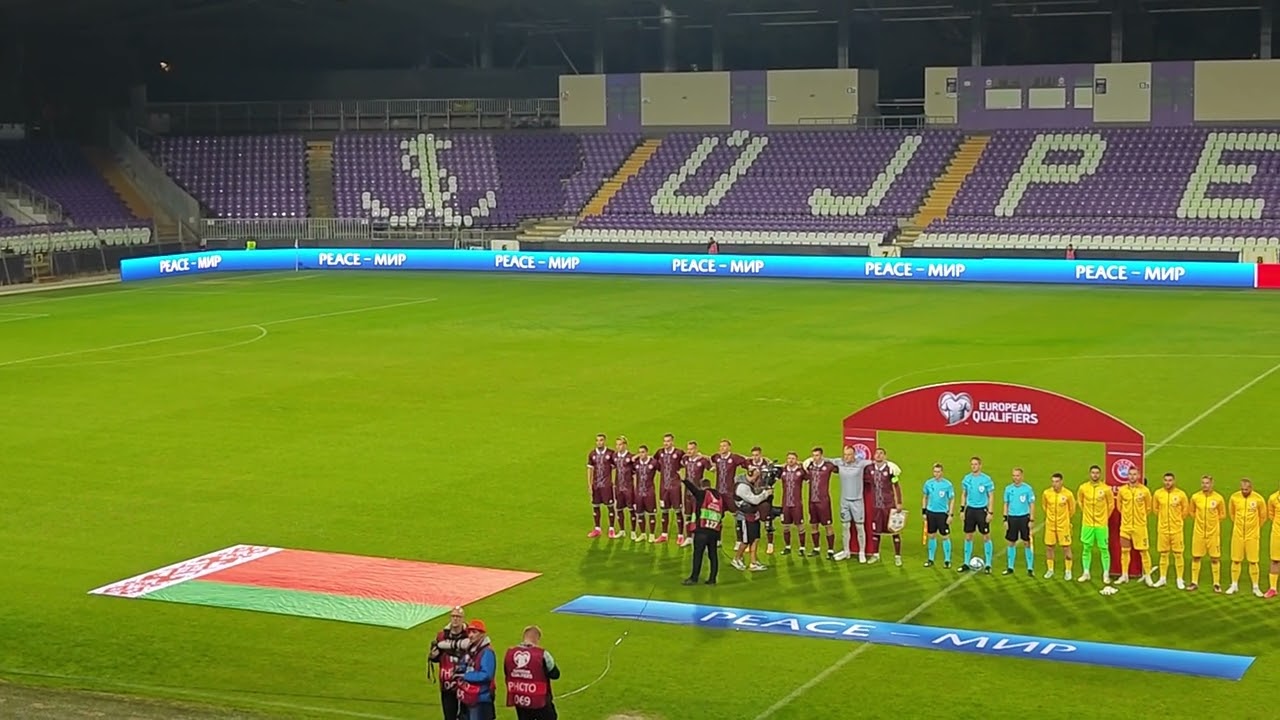 BELARUS ANTHEM vs. Romania | EURO 2024 Qualifiers  | Гімн Беларусі
