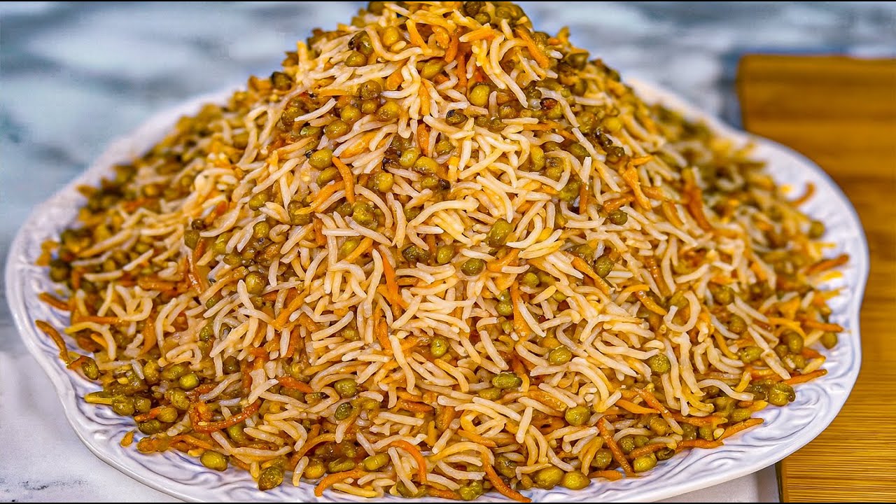 Афганский рис пулао с бобами мунг