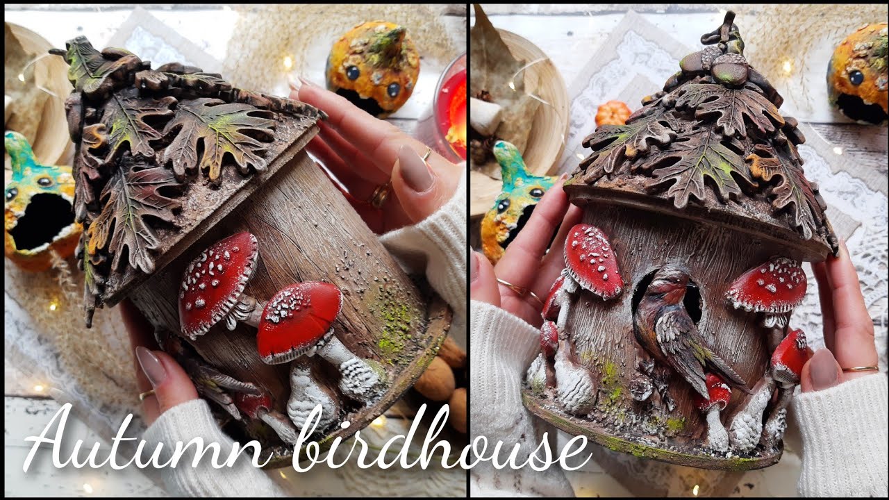 Autumn birdhouse 🐦🍁🍄