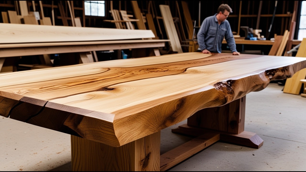 70 -Year-Old Carpenter Creates Unique; Attention Grabbing Coffee Table // Handcrafted Woodwork