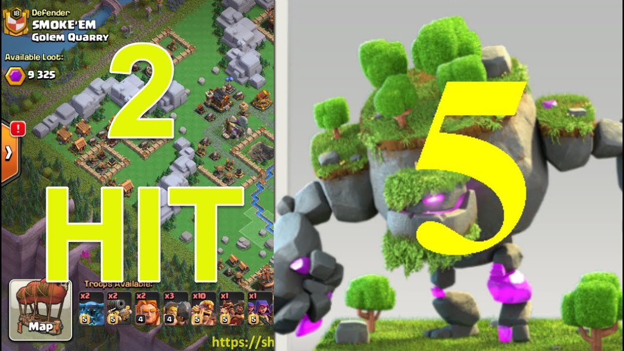 2 HIT to break Golem Quarry 5 default layout