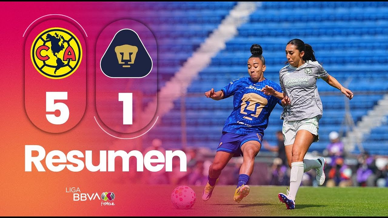 AMÉRICA 5 - 1 PUMAS | Las Águilas golean en casa y se quedan con los tres puntos