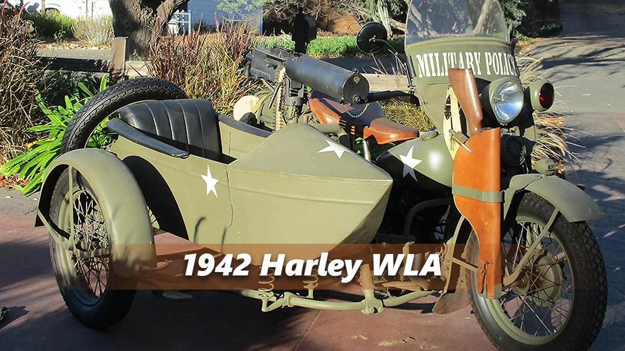 1942 Harley Davidson WLA Military Police Bike with Side Car