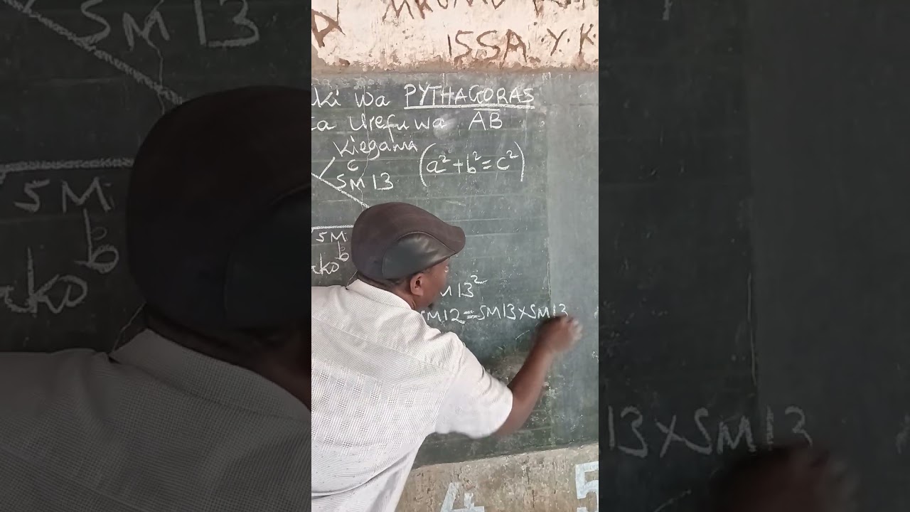 Sir wasingwa akifundisha jinsi ya kutumia kanuni ya PYTHAGORAS tazama kwa makini🔥🔥🔥