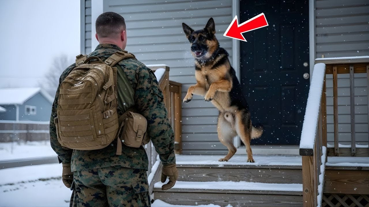 A German Shepherd Reunites With His U.S. Marine Veteran After a Year — His Reaction Melts Hearts