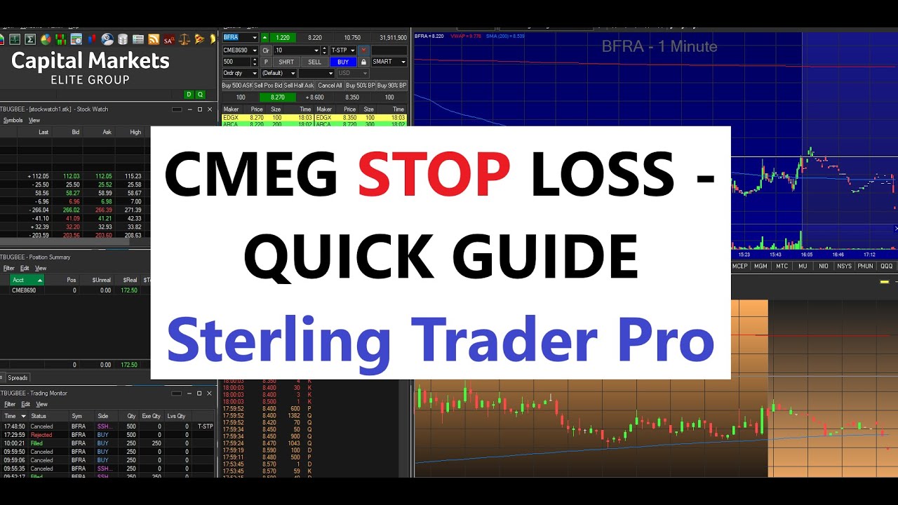 CMEG Stop Loss - How To Set One on Cmeg - Sterling Trader Pro