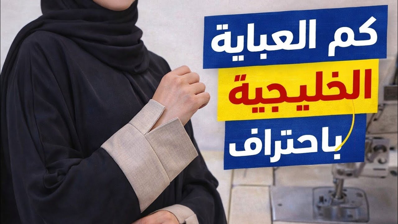  خياطة كم عباية خليجية او ملحفة 
