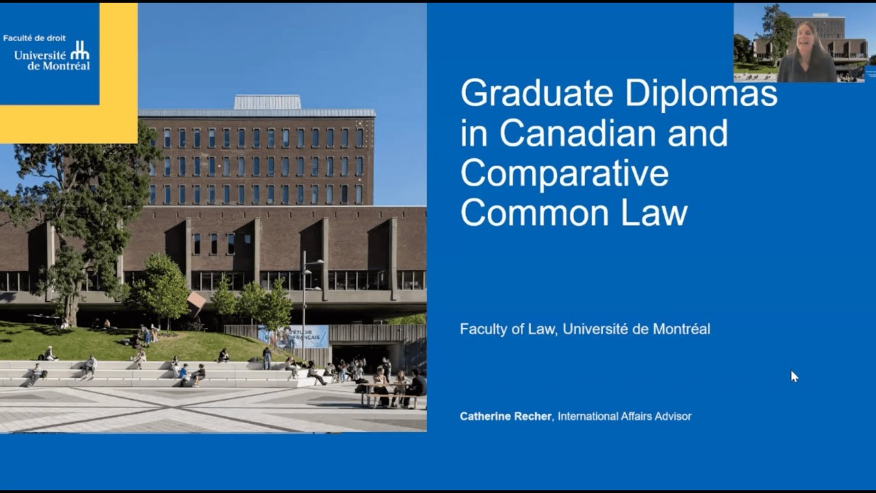 Webinar - Graduate Diplomas in Canadian and Comparative Common Law
