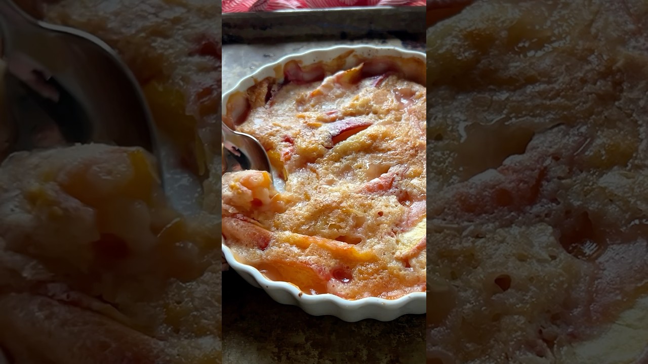 CRISPY PEACH COBBLER
