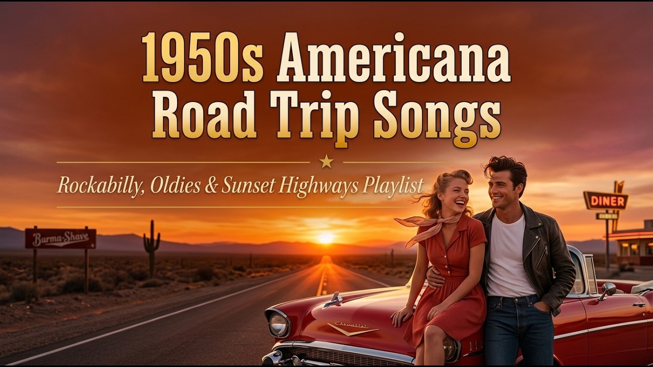 1950s Americana Road Trip Playlist with Rockabilly, Oldies, and Sunset Love Songs