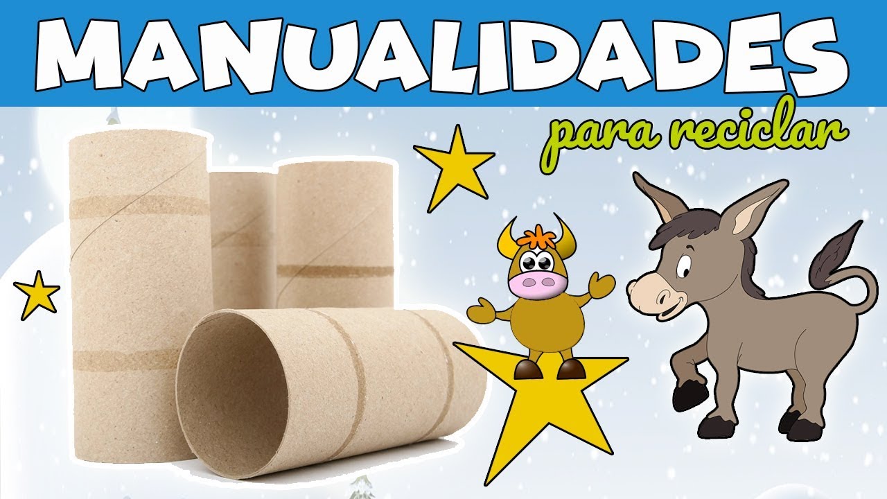 PORTAL DE BELÉN RECICLADO CON TUBOS DE PAPEL HIGIÉNICO