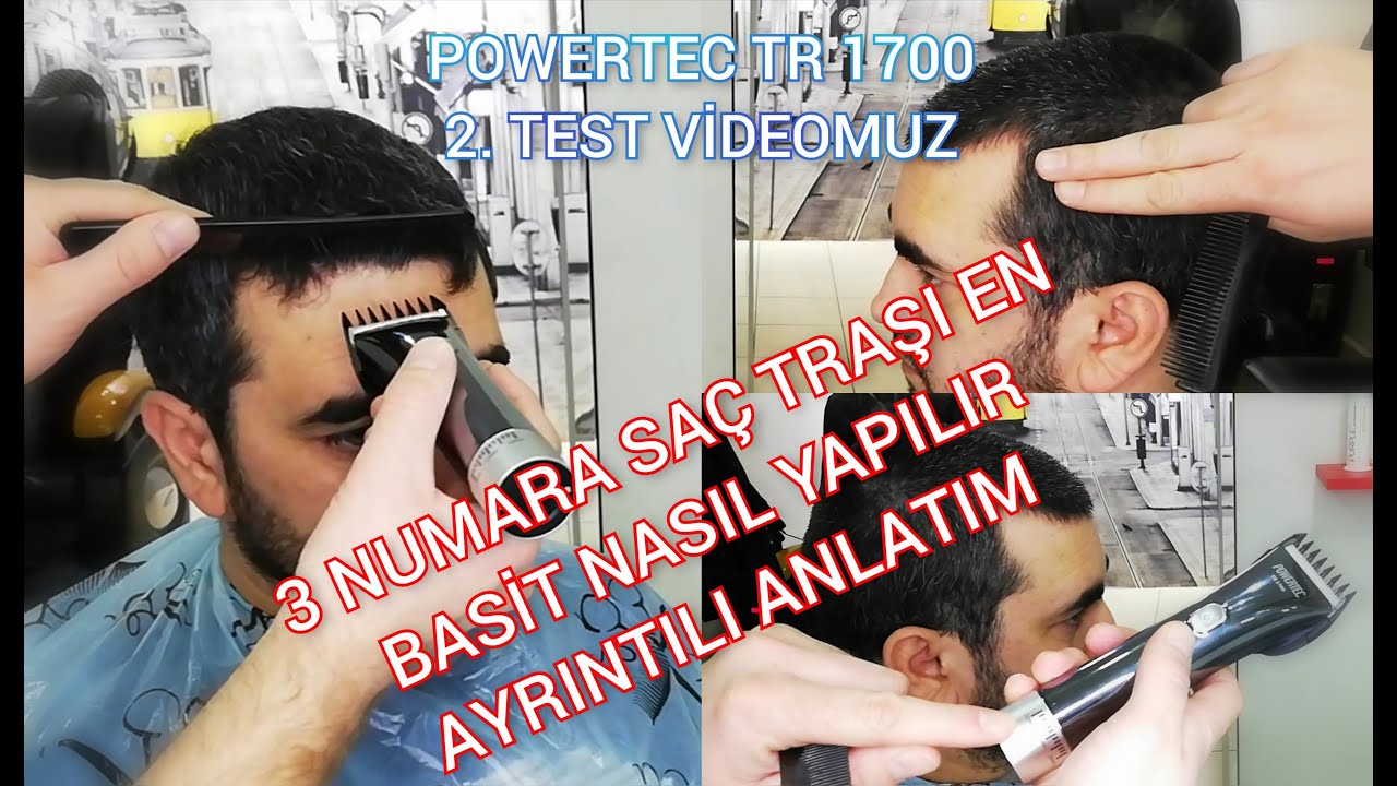 EVDE 3 NUMARA SAÇ TIRAŞI (POWERTEC TR 1700 2. KEZ TEST ETTİM)