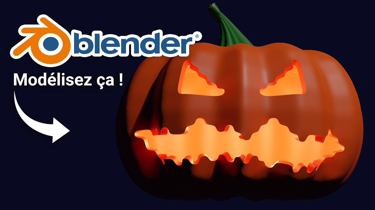[ TUTO Blender du Jour  #3 ]  Citrouille d'HALLOWEEN - Tutorial blender 3D débutant en français (fr)
