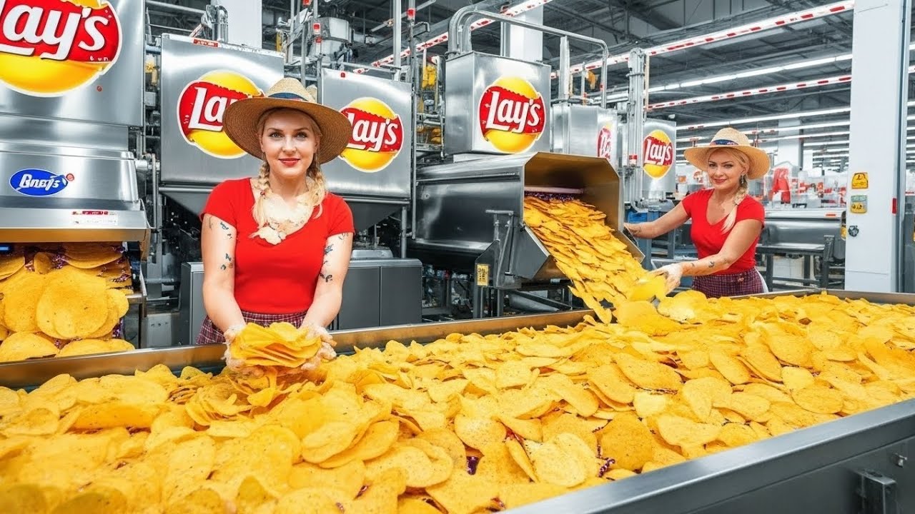 Inside the Potato Chips Factory &ndash; How Potatoes Become Crispy Chips (Full Process)