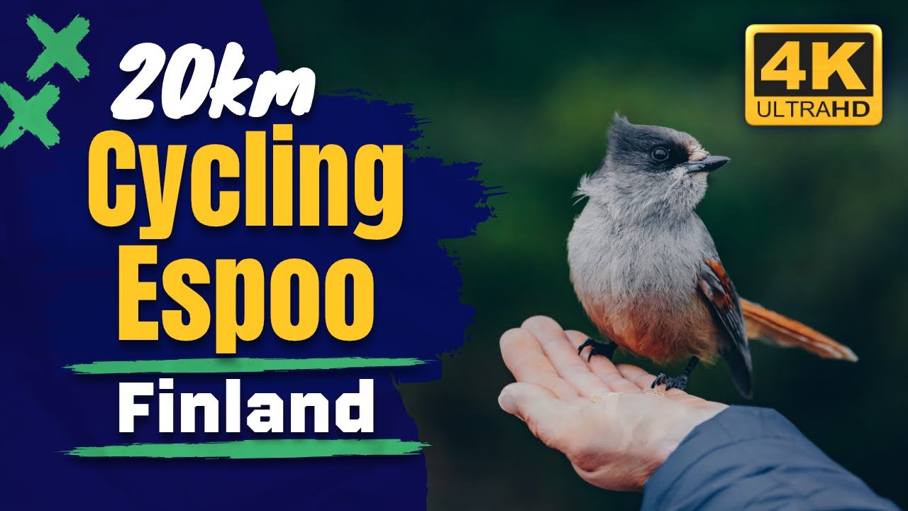 Эспоо, Тапиола 🇫🇮 Финляндия 🚴 Велосипедный тур 4K