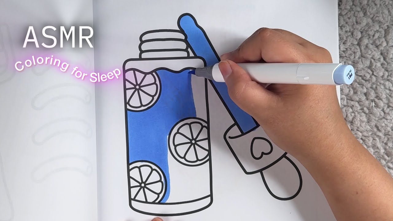 ASMR for Sleep | Coloring my own Coloring book #coloring #ohuhumarkers 