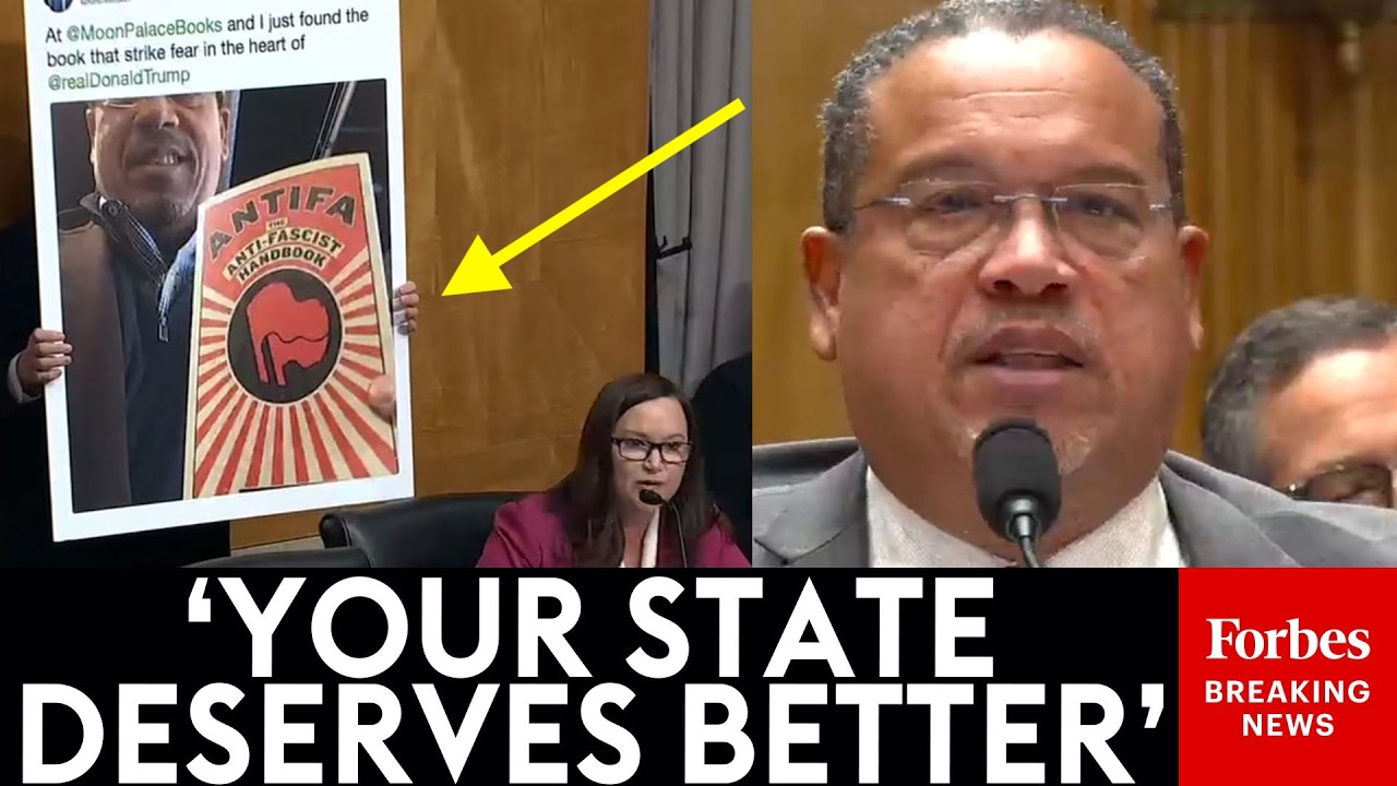 TOUGH MOMENT: Ashley Moody Confronts AG Ellison With His Tweet Of Himself Holding 'Antifa Handbook'