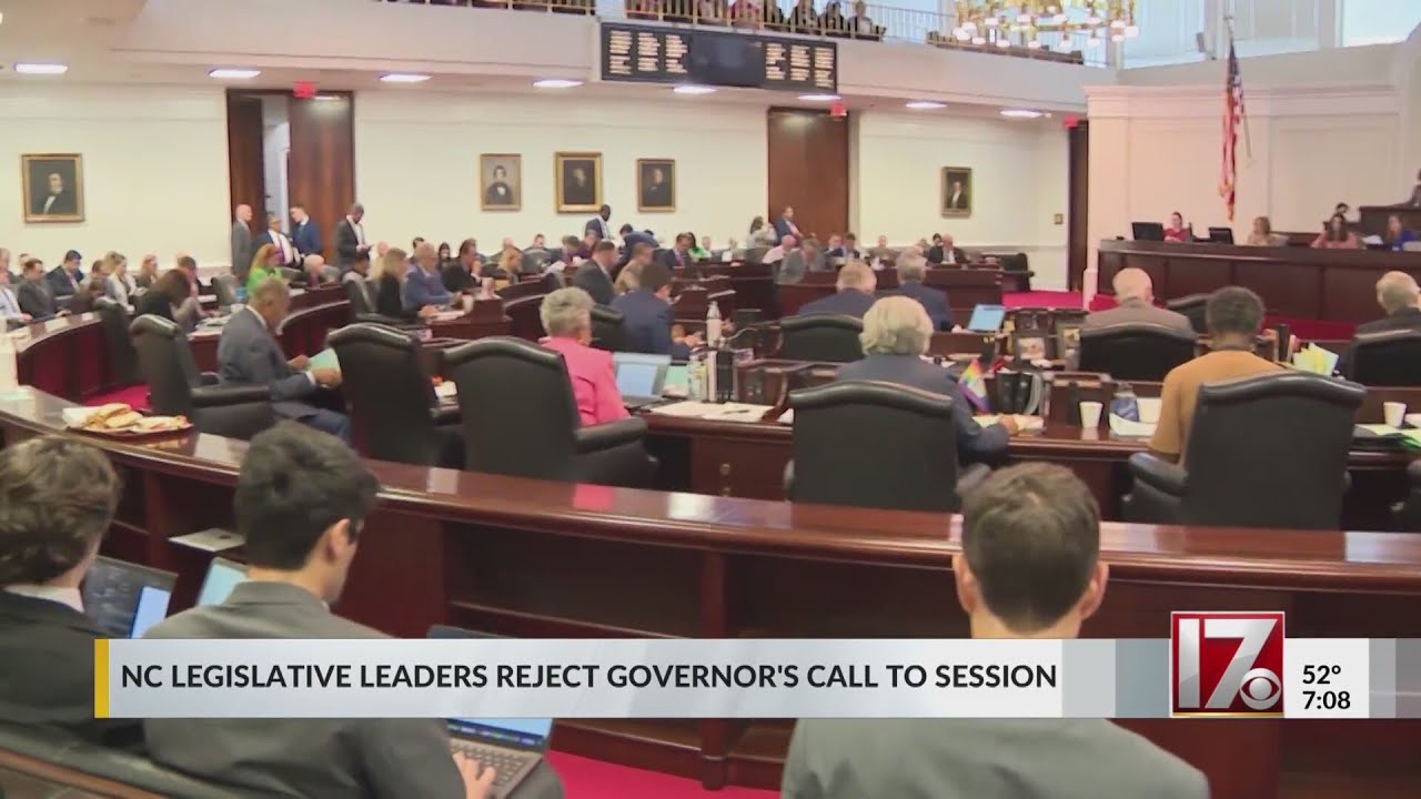 North Carolina legislative leaders reject governor's call to session