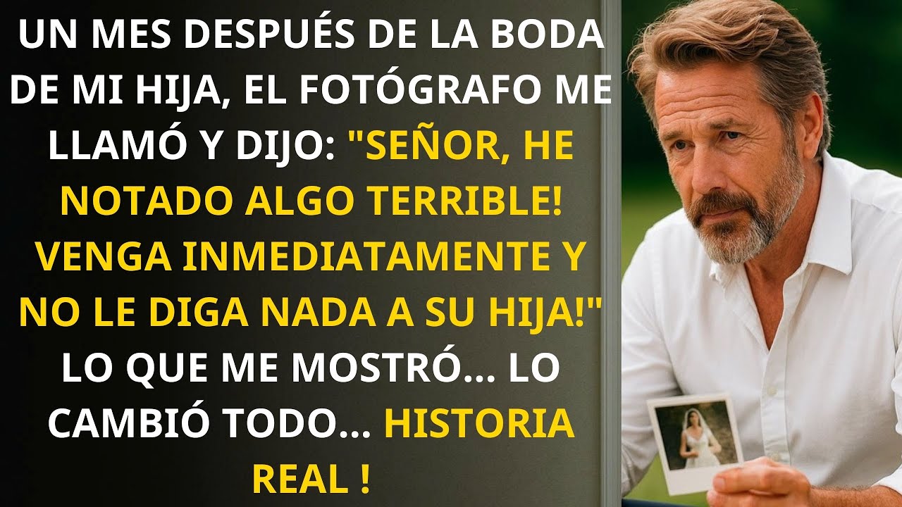 El fotógrafo me llamó y dijo que había notado algo muy perturbador en las fotos de la boda