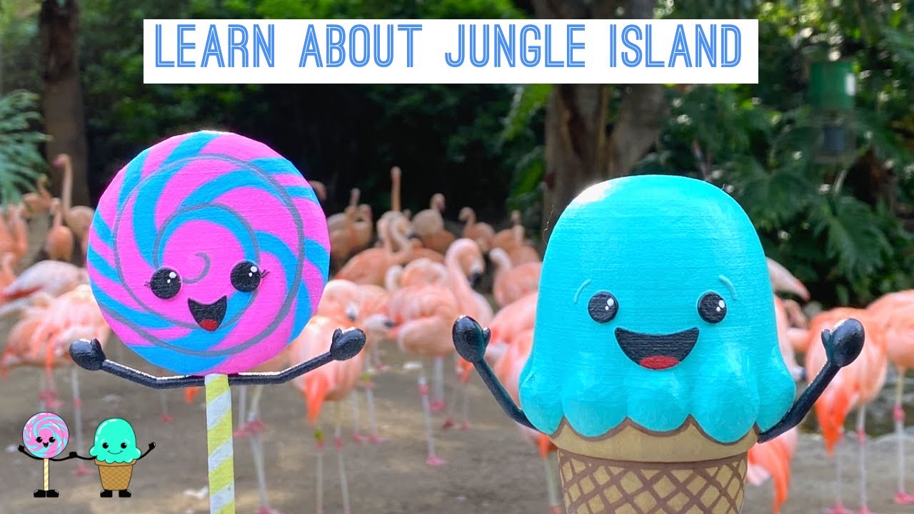ADVENTURES learn with Lolli And Sweets about Jungle Island Miami and amazing birds.