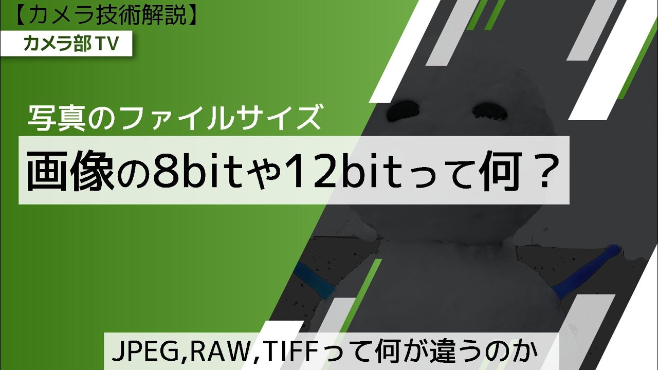 【カメラ技術解説】写真のファイルサイズ「画像の8bitや12bitって何？」～JPEG、RAW、TIFFって何が違うのか～