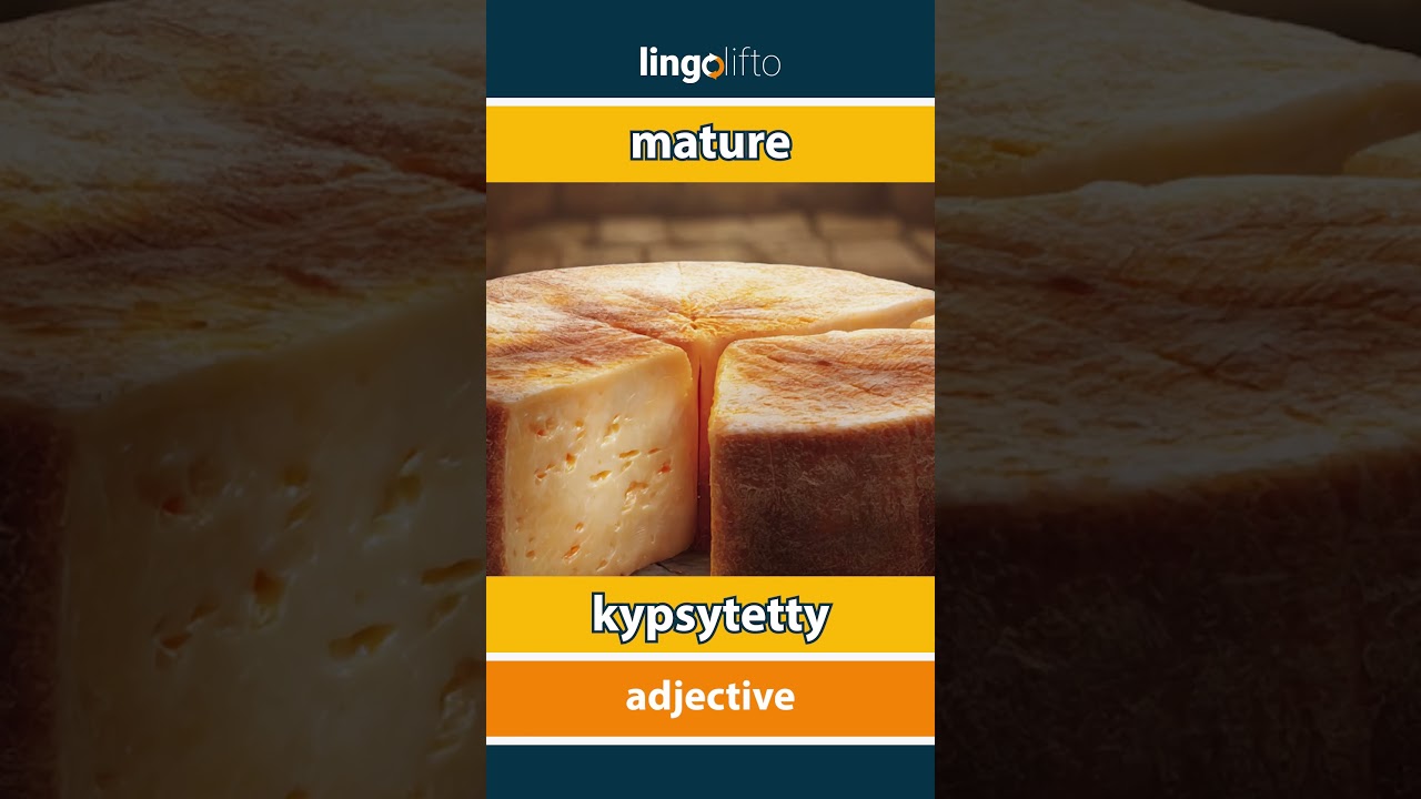 🇬🇧🇫🇮 mature - kypsytetty : learn English : opetellaan englantia : vocabulary builder