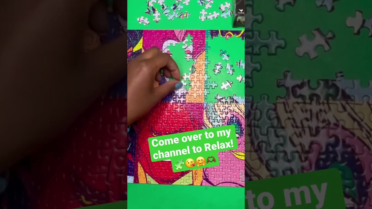 Relax with Me! 💜🧩 #puzzles #puzzle #puzzletime #puzzlelover  #puzzleaddict  #jigsaw #jigsawpuzzles