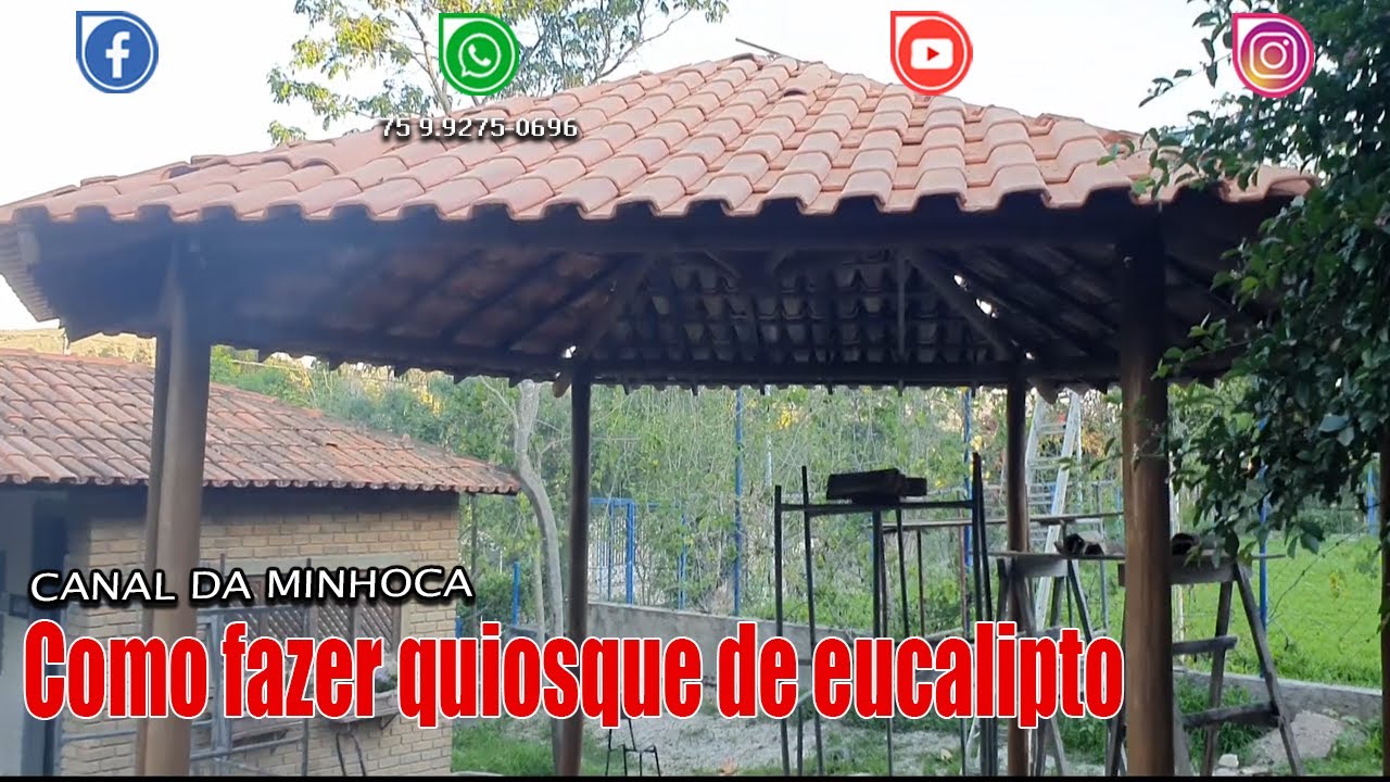 Como fazer quiosque de eucalipto