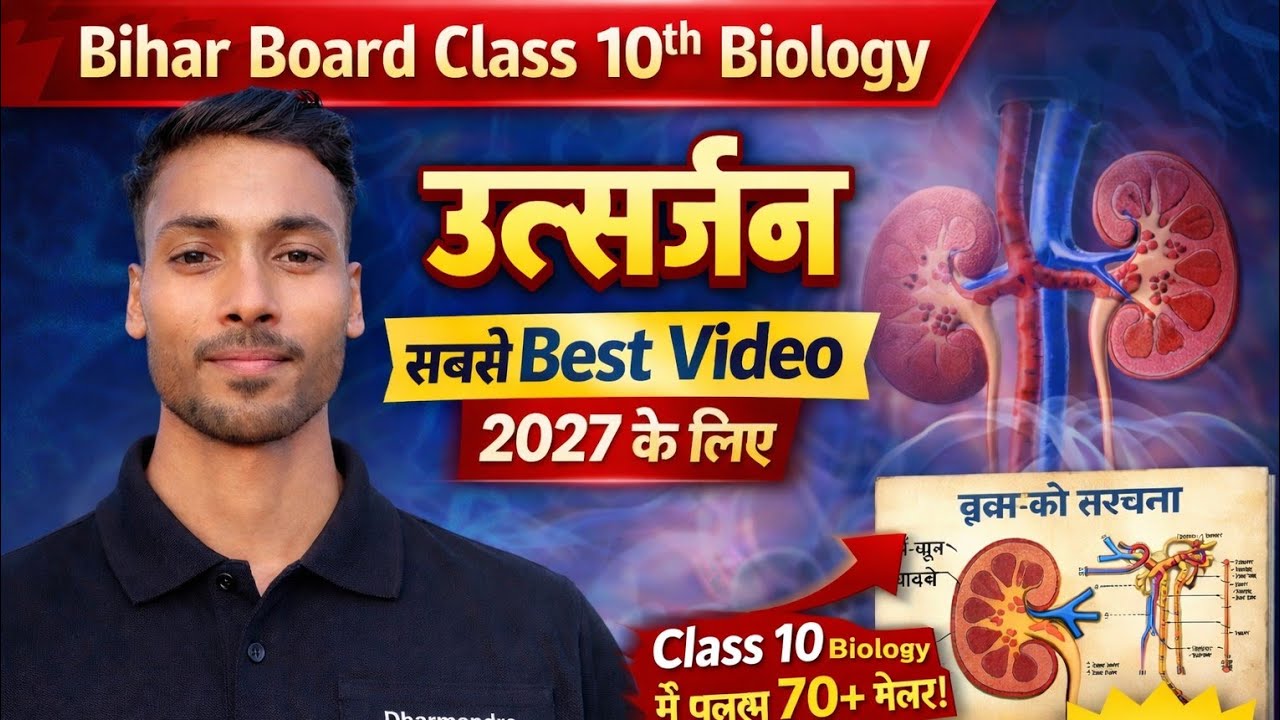 Bihar Board Class 10th Biology | उत्सर्जन 🔥पूरा अध्याय आसान भाषा में | 2027 Board Exam तैयारी
