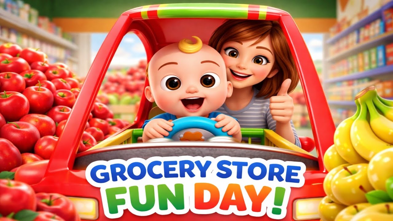  Grocery Store FUN DAY! | Fun Shopping Song for Kids l