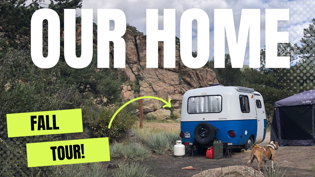 This is WHERE WE LIVE  - Fall boler TOUR //13ft boler 1972 Travel Trailer - Full Time Nomads