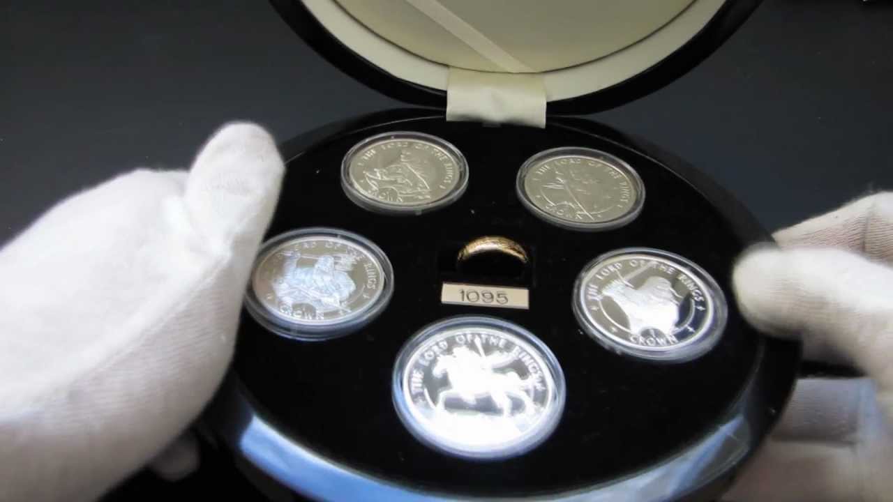 [HD] Lord of the Rings 5 Coin Silver Set With One Ring - The Pobjoy Mint