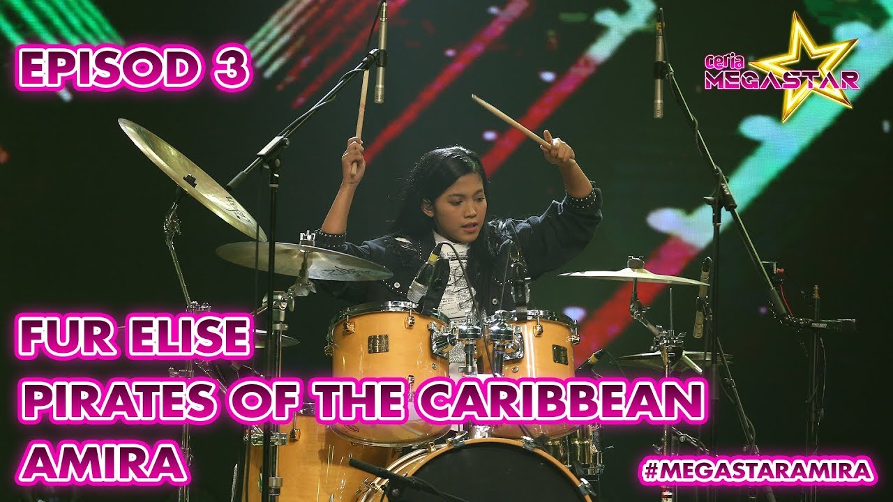 Padu! Drummer Amira Cover Fur Elise, Pirates of the Carribean | Ceria Megastar 2020