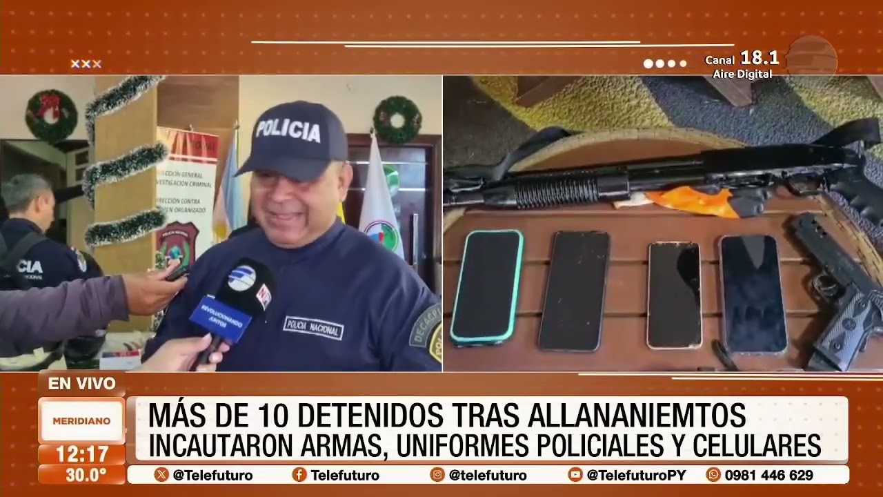 Más de 10 detenidos tras allanamientos en barrio de Ciudad del Este