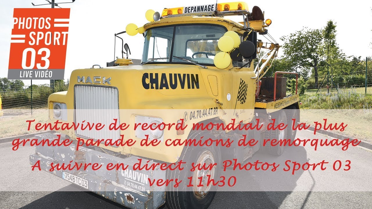 Tentative de record mondial de la plus grande parade de camions de remorquage !!!
