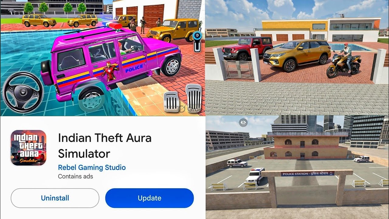 Indian Theft Auto Simulator New Update Police Station Upgrade + Golden Cars Added!