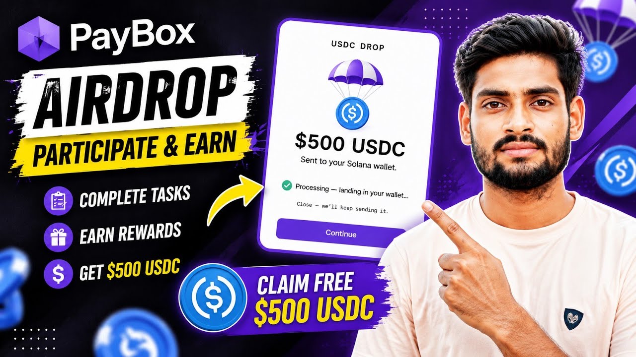 PayBox Airdrop 2026 | Claim FREE $500 USDC with MoonPay | Step-by-Step Full Guide
