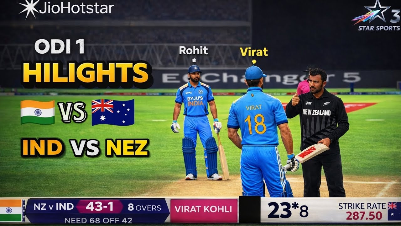 HILIGHT 🇮🇳 Vs 🇦🇺 ODI 1 IN STAR SPORTS l  