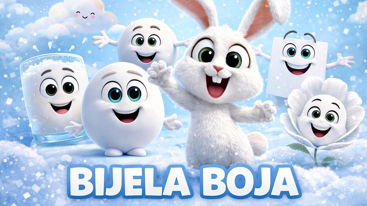 BIJELA BOJA ZA DJECU | ZEC UČI BOJE S DJECOM 🐰