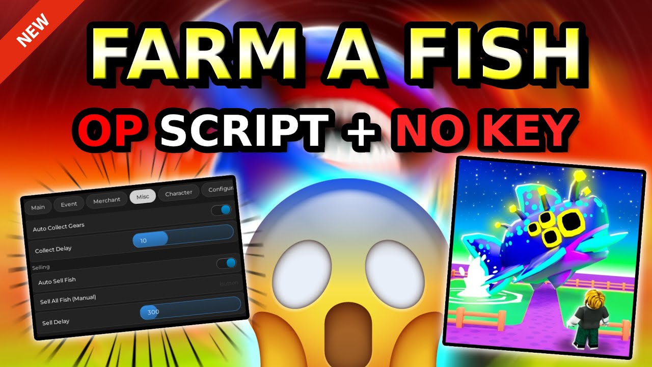 *НОВИНКА* Скрипт для игры Farm a Fish (АВТОМАТИЧЕСКИЙ СБОР СНАРЯЖЕНИЯ, АВТОМАТИЧЕСКАЯ ПОКУПКА НАЖ...