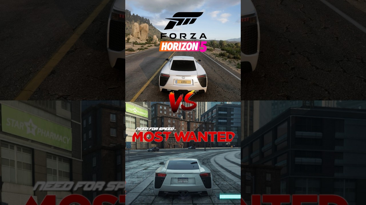 Lexus LFA Sound Test in Forza Horizon 5 VS NFS Most Wanted #lfa #lexus #eagames #forzahorizon5 #nfs