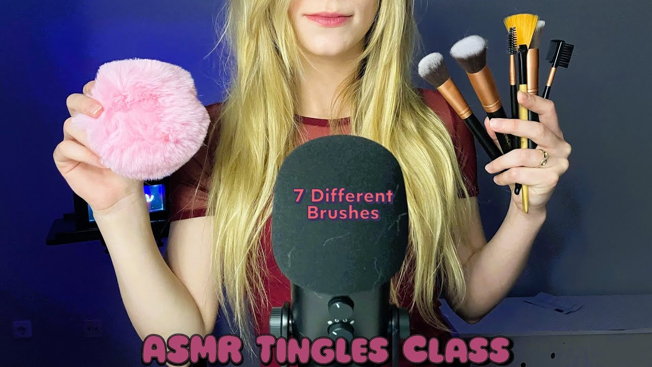 ASMR 200% Sensitivity Mic Brushing | 7 Brushes | Different Covers 🖌️