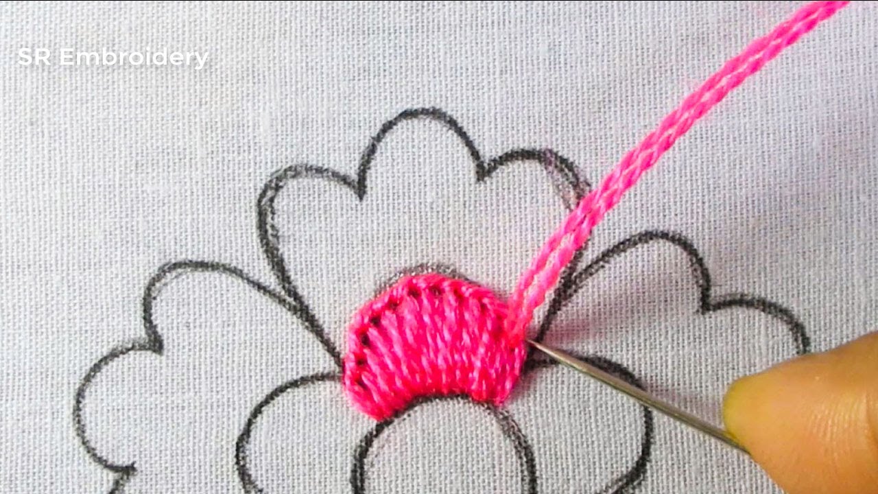 New Hand Embroidery Most Unique Colorful Flower Design Beautiful Flower Sewing Easy Tutorial